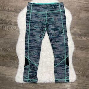 Lululemon Seawheeze Leggings Pace Rival Size 6 Bali Breeze Teal Stretch Crop